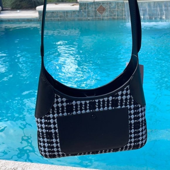 Kate Spade Crossbody Tweed Fabric Blue Multi - Picture 5 of 15